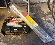 Electric garage battery charger and a car tow bar. (2) (B.P. 21% + VAT)