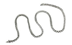 Collier 30,26g 925/- Silber mit Steinen, Länge ca. 45,50 cm