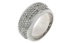 CHRIST Ring 11,82g 585/- Weißgold mit ca. 99 Diamanten zus. ca. 0,99 ct., Ringgröße ca. 50