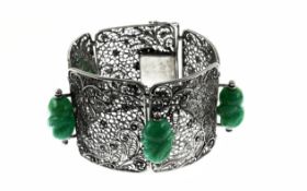 Armband 52,20g 835/- Silber mit Steinen, Länge ca. 17,50 cm