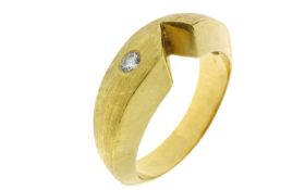 Ring 14,11g 750/- Gelbgold mit Diamant ca. 0,08 ct., Ringgröße ca. 62