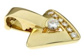 Anhänger 4,75g 585/- Gelbgold mit Diamant ca. 0,20 ct. und 6 Diamanten zus. ca. 0,12 ct.