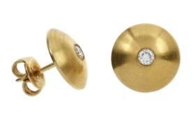 Ohrringe 7,02g 750/- Gelbgold mit 2 Diamanten zus. ca. 0,10 ct.