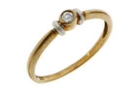 Ring 1,66g 333/- Gelbgold mit Zirkonia, Ringgröße ca. 60