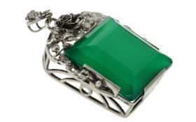 Anhänger 35,15g 835/- Silber mit Farbstein