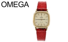 Omega DeVille Quarz Edelstahl vergoldet, Schliesse und Lederband nicht original von Omega, ohne B...