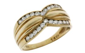 Ring 3,05g 333/- Gelbgold mit Zirkonia, Ringgröße ca. 57