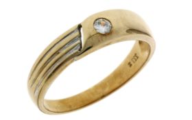 Ring 3,69g 333/- Gelbgold und Weißgold mit Zirkonia, Ringgröße ca. 62