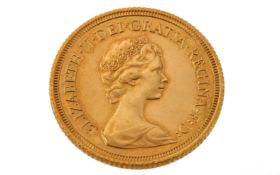 Goldmünze Sovereign 7,99g 916/- Gold 1978