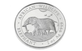Silbermünze Somali Republic 200 Schilling 2 Unzen 62,2g 999/- Silber 2022