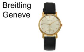Breitling Geneve Handaufzug Edelstahl vergoldet mit Lederband, Band und Schliesse sind nicht von ...