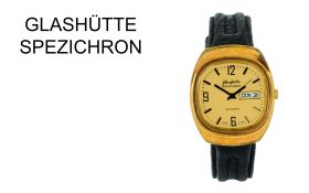 Glashütte Spezichron Automatik Edelstahl vergoldet, Lederband und Schliesse sind nicht original, ...