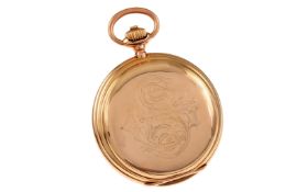 Taschenuhr Glashütte 100,48g 585/- Rotgold Handaufzug, 3 Golddeckel