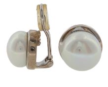 Ohrclips 14,00g 750/- Weißgold mit Tahiti-Zuchtperlen