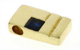 Anhänger 4,05g 585/- Gelbgold mit Saphir