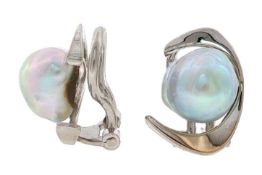 Ohrschmuck 5,31g 750/- Weißgold mit Tahiti-Zuchtperlen