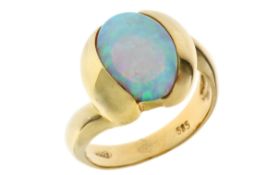 Ring 9,24g 585/- Gelbgold mit Opal, Ringgröße ca. 57