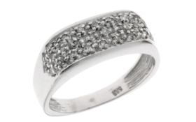 Ring 5,26g 585/- Weißgold mit 28 Diamanten zus. ca. 0,56 ct., Ringgröße ca. 56