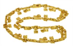 Lapponia Collier 36,47g 585/- Gelbgold mit Kastenschloss, Länge ca. 39,50 cm
