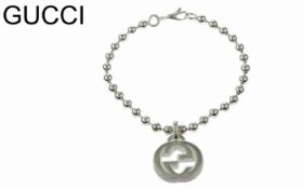 Gucci Damen-Charm-Armband 15,73g 925/- Silber YBA479226001017, Länge ca. 17 cm