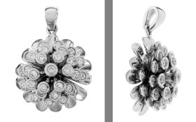 Anhänger 6,59g 750/- Weißgold mit 29 Diamanten zus. ca. 0,87 ct. F/vs