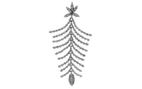 Anhänger 7,41g 750/- Weißgold mit 147 Diamanten ca. 2,94 ct. G/si-pi