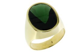 Ring 16,56g 585/- Gelbgold mit Turmalin, Ringgröße ca. 63