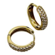 Creolen 2,28g 375/- Gelbgold mit Zirkonia