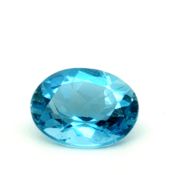 Aquamarin 2.94 ct.. Laenge 10.61 mm. Breite 8.84 mm. Hoehe 5.75 mm