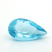 Aquamarin 4.95 ct.. Laenge 16.00 mm. Breite 9.75 mm. Hoehe 6.35 mm
