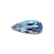 Aquamarin 2.98 ct.. Laenge 15.61 mm. Breite 6.77 mm. Hoehe 5.38 mm