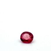 Rubin 0.68 ct. 5.41 x 4.95 x 2.79 mm, mit Zertifikat