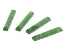 Jade 4 Stck. zu 16.85ct..Durchmesser 4.20mm. Hoehe 3.19mm