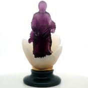Farbstein Objekt Frau 376.88 g Masse ca. 6.50x14 cm