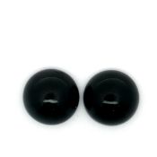Schwarzer Spinell Paar 37.34 ct.. Laenge 15.0 mm. Hoehe 8.70 mm
