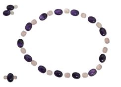 Edelstein Set Amethyst 16 St. zu. 196.75 ct. Rosenquarz 18 St. zu. 78.27 ct.