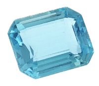 Aquamarin 2.95 ct.. Laenge 10.05 mm. Breite 8.25 mm. Hoehe 4.78 mm