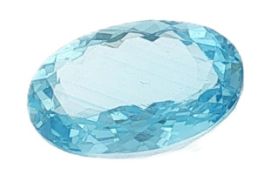 Aquamarin 5.48 ct.. Laenge 14.20 mm. Breite 10.16 mm. Hoehe 6.00 mm