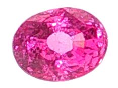 Purpur-Pinkfarbener Saphir 0.62 ct. Laenge 5.35 mm. Breite 4.07 mm. Hoehe 3.23 mm mit Zertifikat