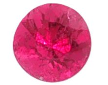 Rubellit 0.44 ct. Laenge 4.60 - 4,73 mm. Hoehe 3,58 mm mit Zertifikat