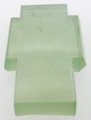 Beryll 122.50 ct.. Laenge ca. 57 mm x Breite ca. 31 mm x Hoehe ca. 6.35 mm