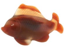 Farbstein Figur Fisch 75.32 g Masse ca. 9.00x5.50x1.70 cm