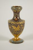 kleine Champlevé-Vase