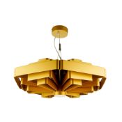 Suspension par Jules Wabbes (1919-1974), édition Wever &amp; Ducré, en aluminium doré mat, h. 20 cm,