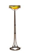 Lampadaire d'époque Art Déco par Edgar Brandt (1880-1960), en fer forgé ciselé et martelé, composé d