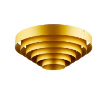 Suspension par Jules Wabbes (1919-1974), édition Wever &amp; Ducré, en aluminium doré mat, h. 20 cm,