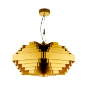 Suspension par Jules Wabbes (1919-1974), édition Wever &amp; Ducré, en aluminium doré mat, h. 32 cm,