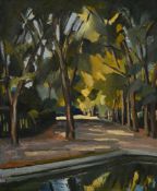 Anders Osterlind (1887-1960), "Parc de Versailles"_,_ 1921, huile sur toile, signée et datée, contre