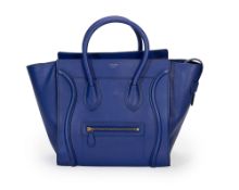 Céline, sac Phantom Luggage en cuir indigo, 30x30 cm
