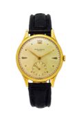 Baume &amp; Mercier, montre petite seconde en or 750, années 1950 Mouvement: mécanique Boîtier: